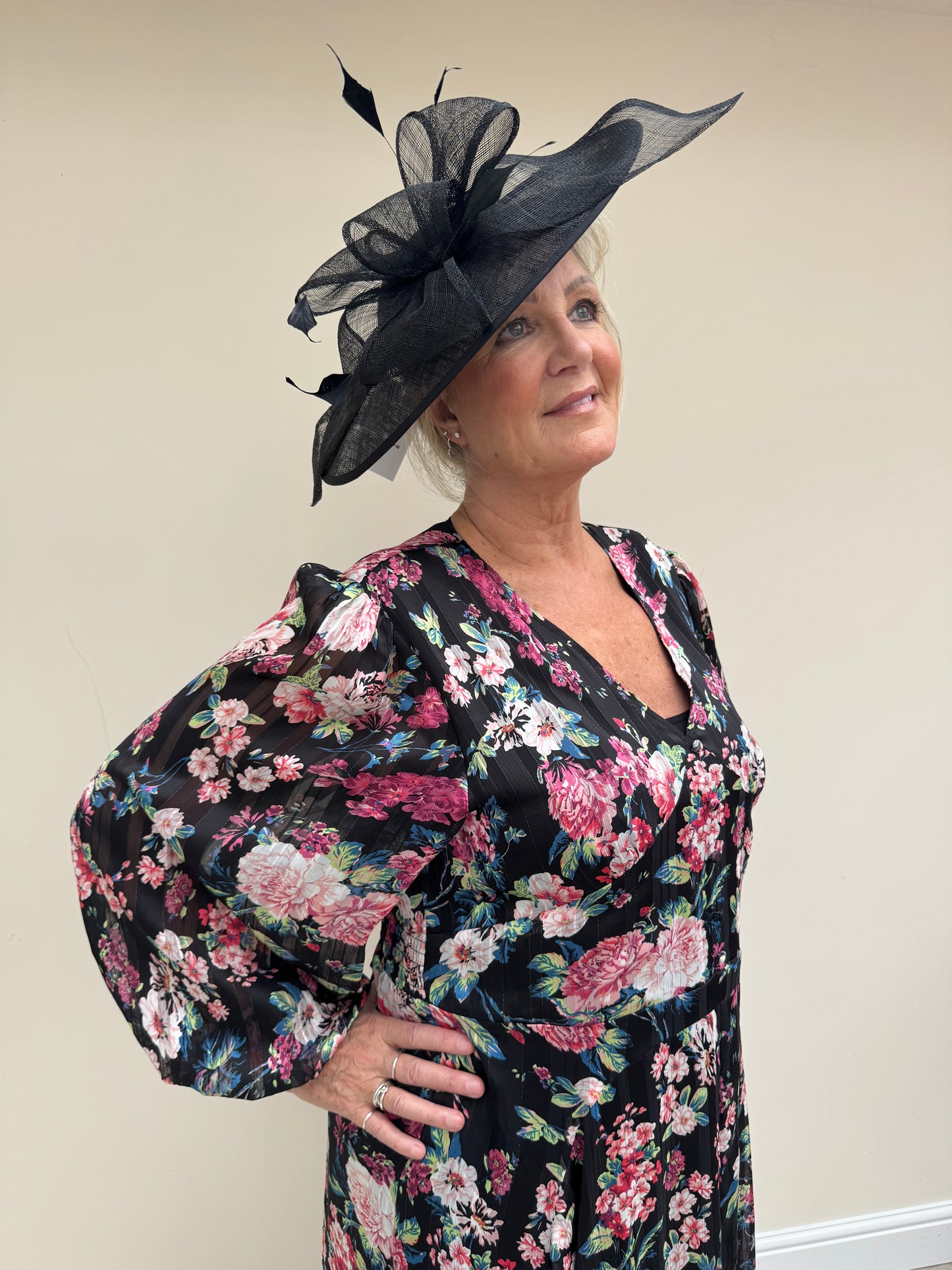 Malissa J WF1744 Floral Chiffon Dress