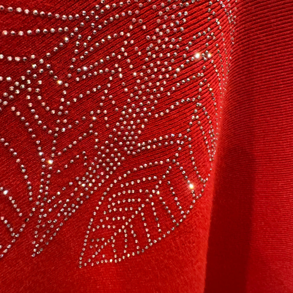 Paramour PK8010 Feather Sparkle Cold Shoulder Jumper