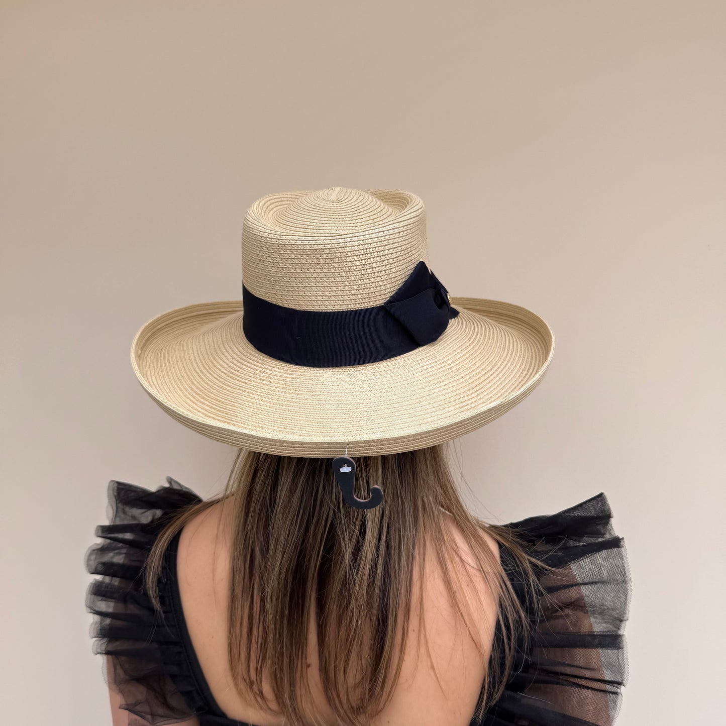 Failsworth Sissinghurst Beige with Navy Adjustable Hat Straw/Navy