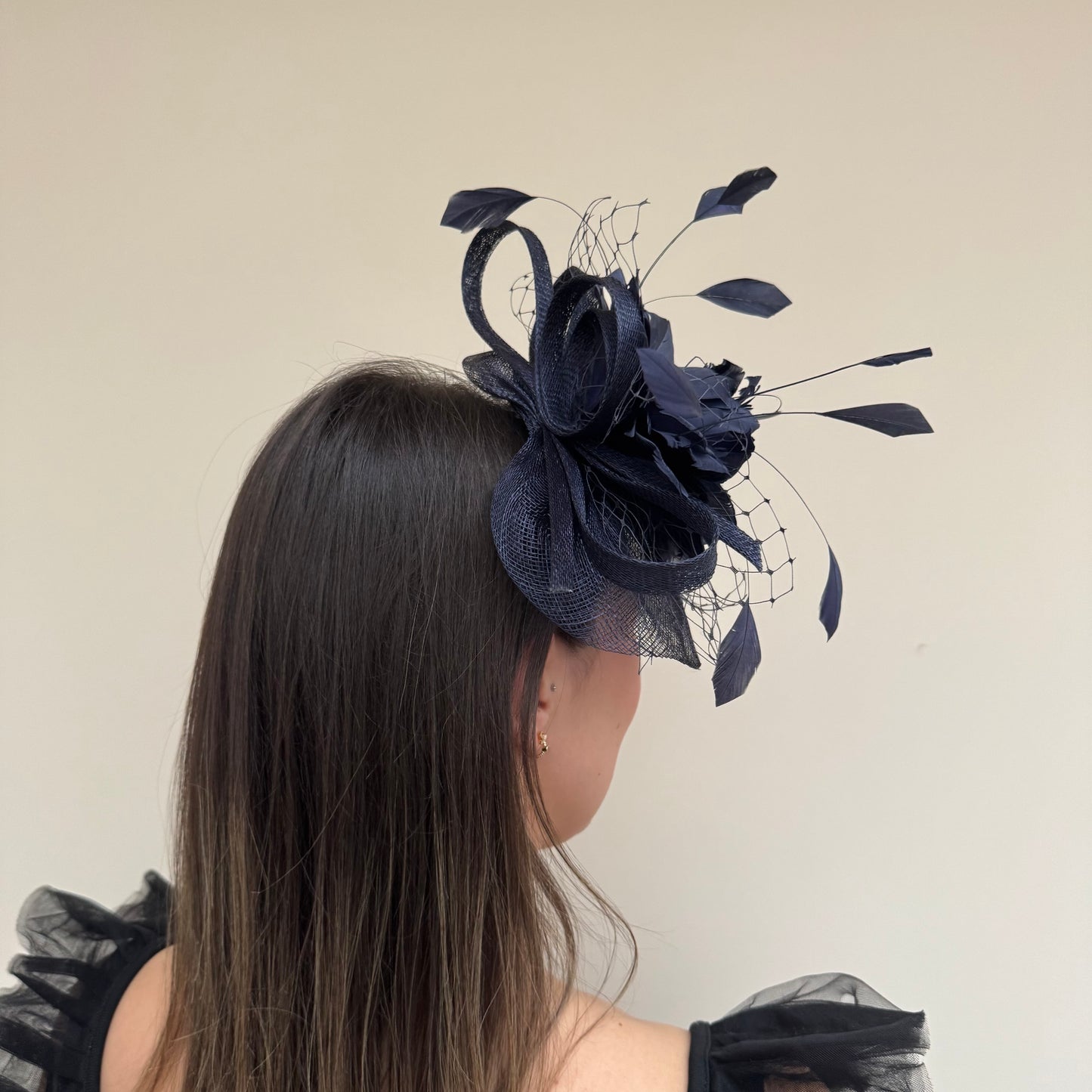 JBees JB18/040 Fascinator with Feathers in Blues