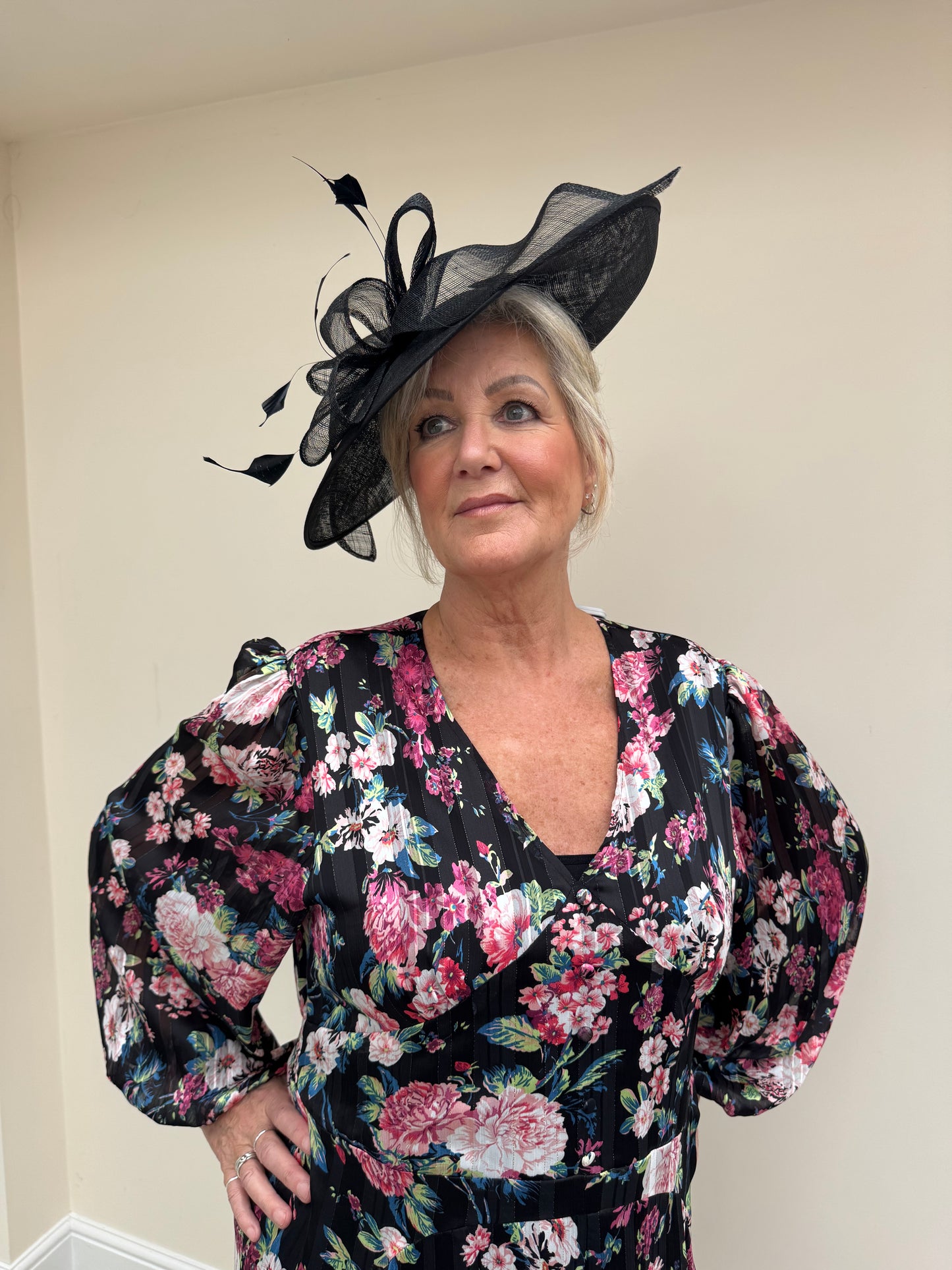 Malissa J WF1744 Floral Chiffon Dress