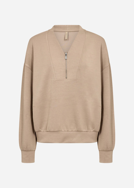 Soyaconcept BANU 334 V Neck Zipped Sweater