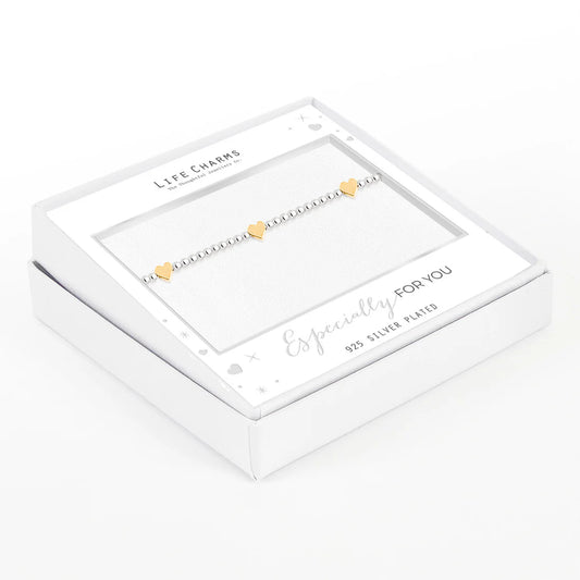 Life Charms Small Hearts Bracelet B04