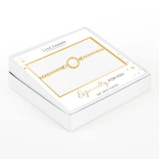 Life Charms Open Circle Bracelet B07G
