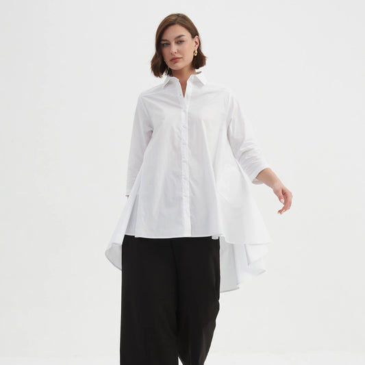 Tirelli 25S3368 Swing Back White Shirt