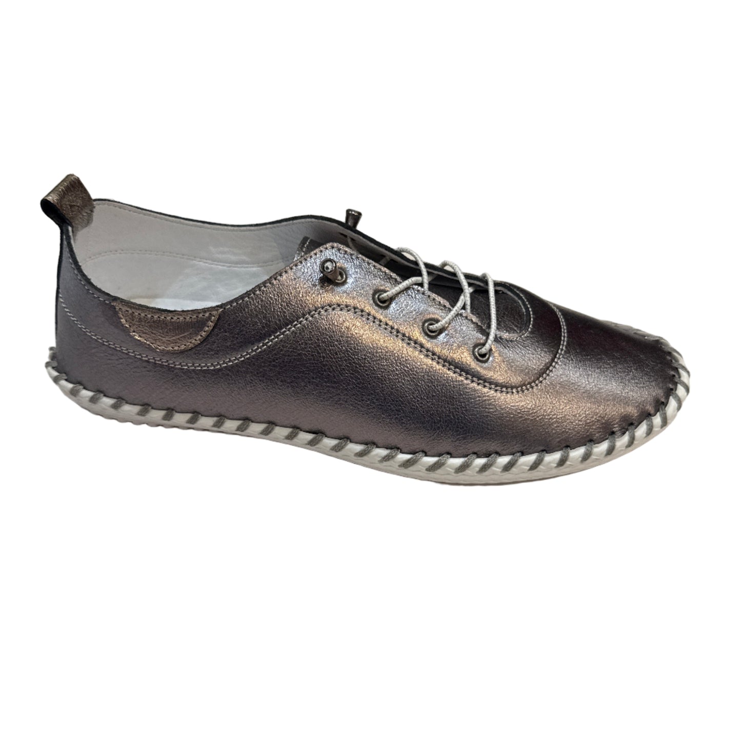 Shoozy Iris Metallic Leather Plimsole