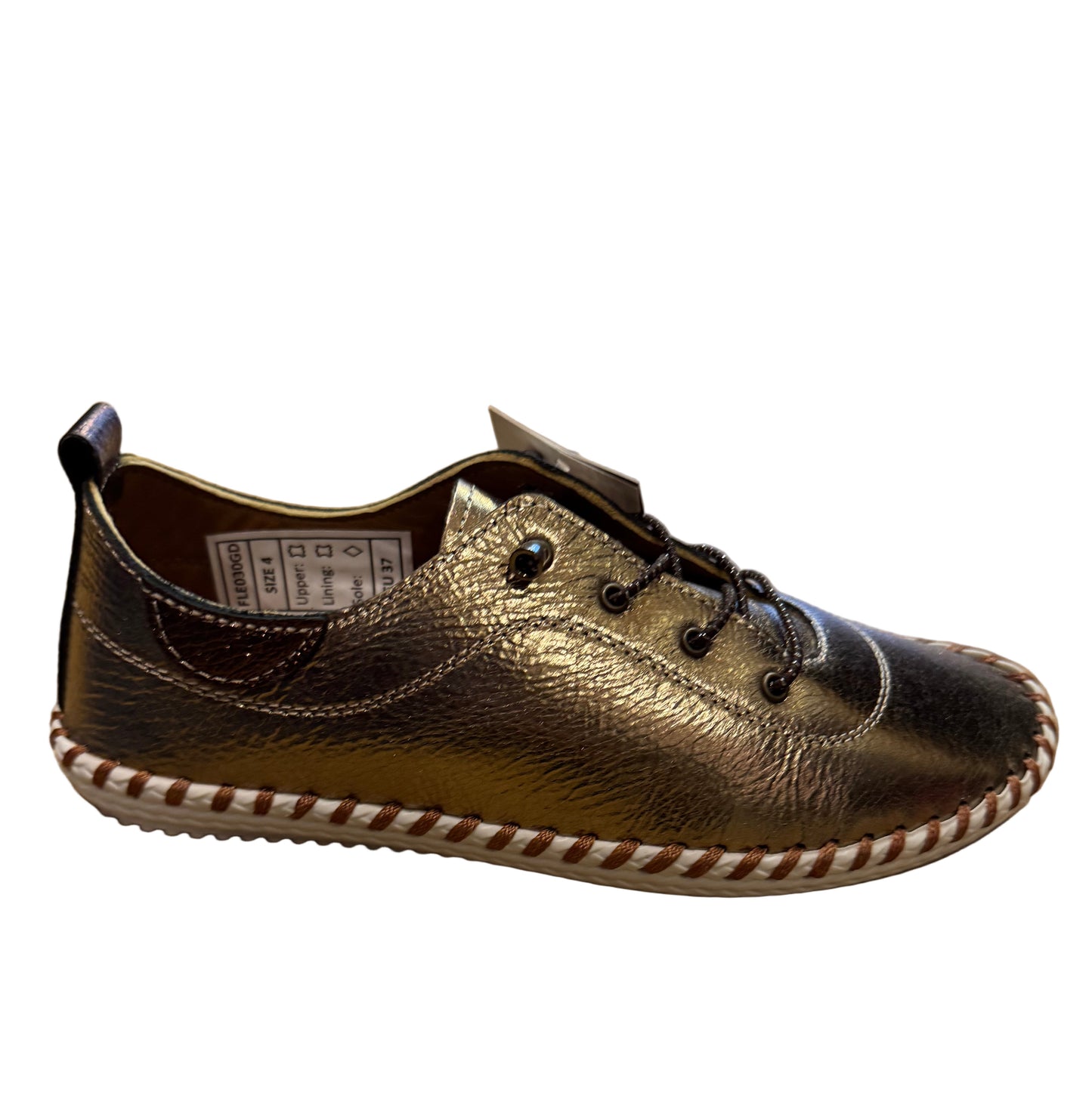 Lunar St Ives Leather Plimsole