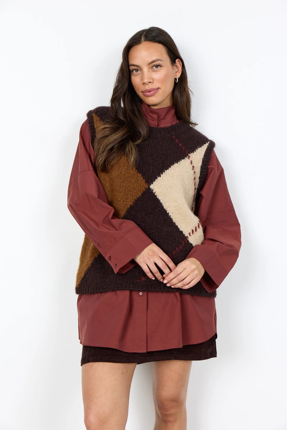 Soyaconcept SC-HACER 1 YD Diamond Knit Vest