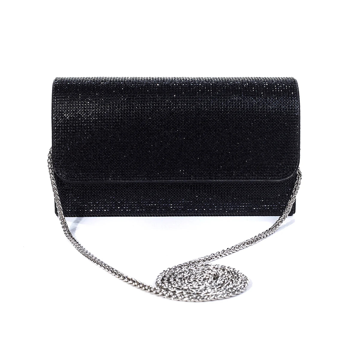Park Lane BAG72 Black Diamante Evening Bag