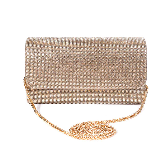 Park Lane BAG72 Gold Diamante Evening Bag