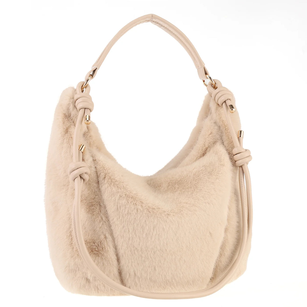 Park Lane BAG94 Linen Faux Fur Scoop Bag