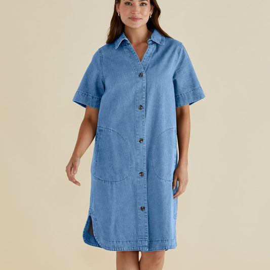 Betty Basics BB8365 Dawson Denim Dress