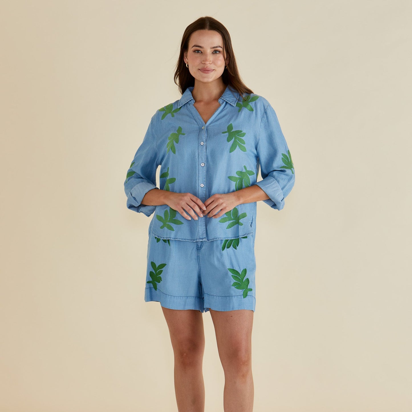 Betty Basics BB8471 Daria Lyocell Leaf Shirt