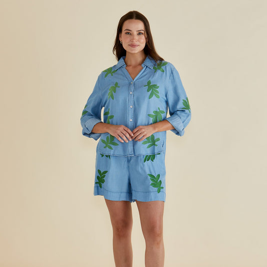 Betty Basics BB8471 Daria Lyocell Leaf Shirt