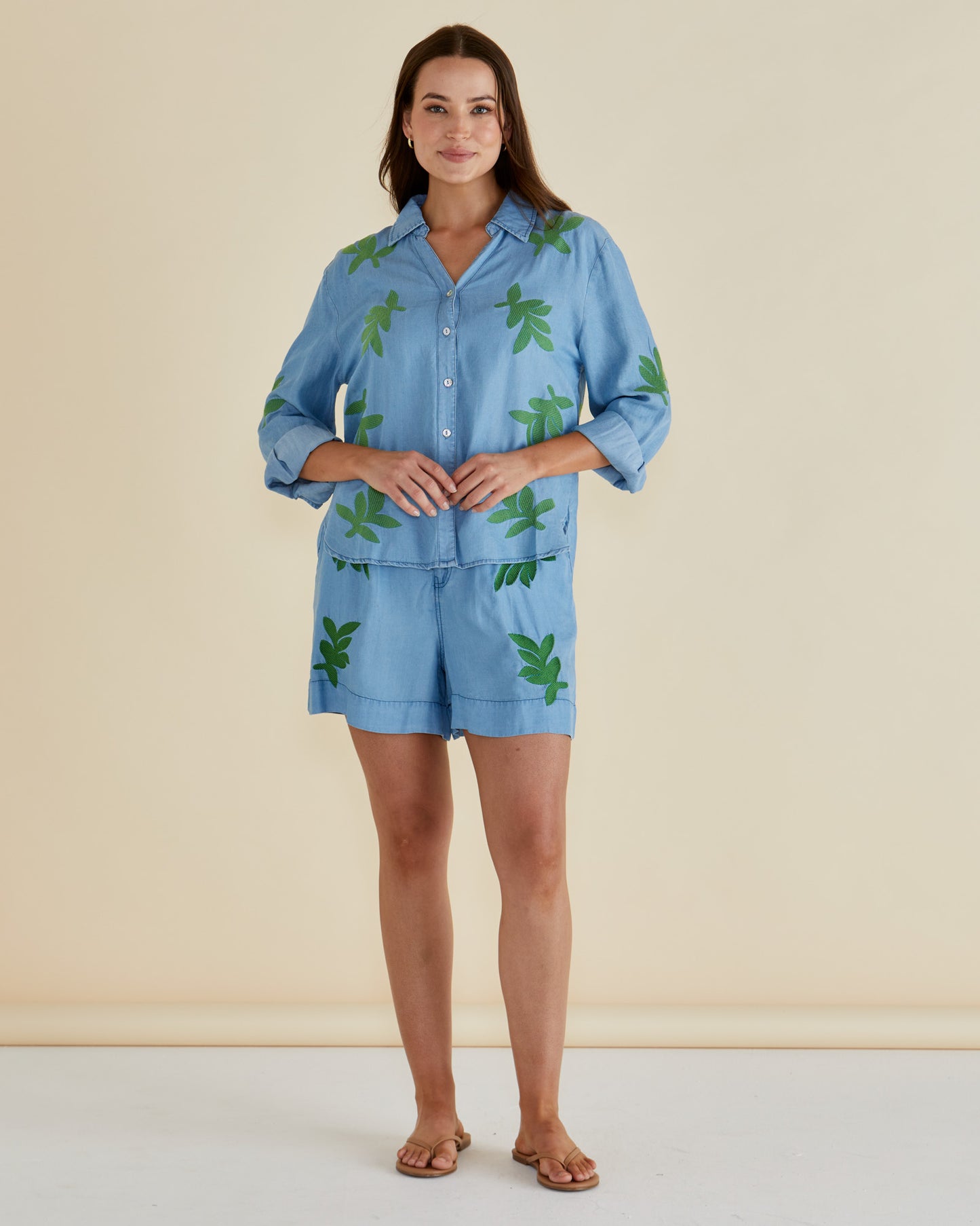 Betty Basics BB8471 Daria Lyocell Leaf Shirt