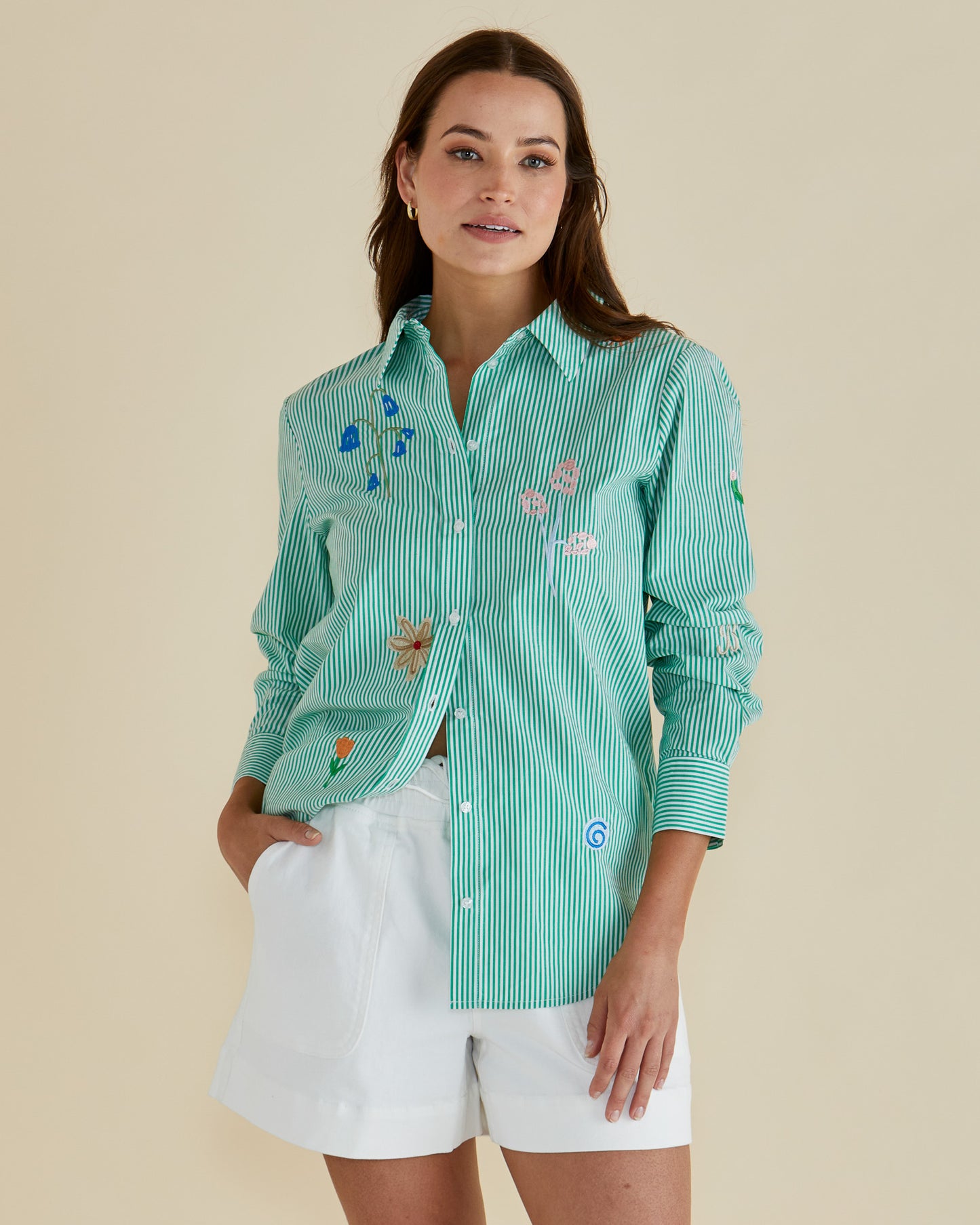 Betty Basics BB8473 Kimmie Floral Shirt