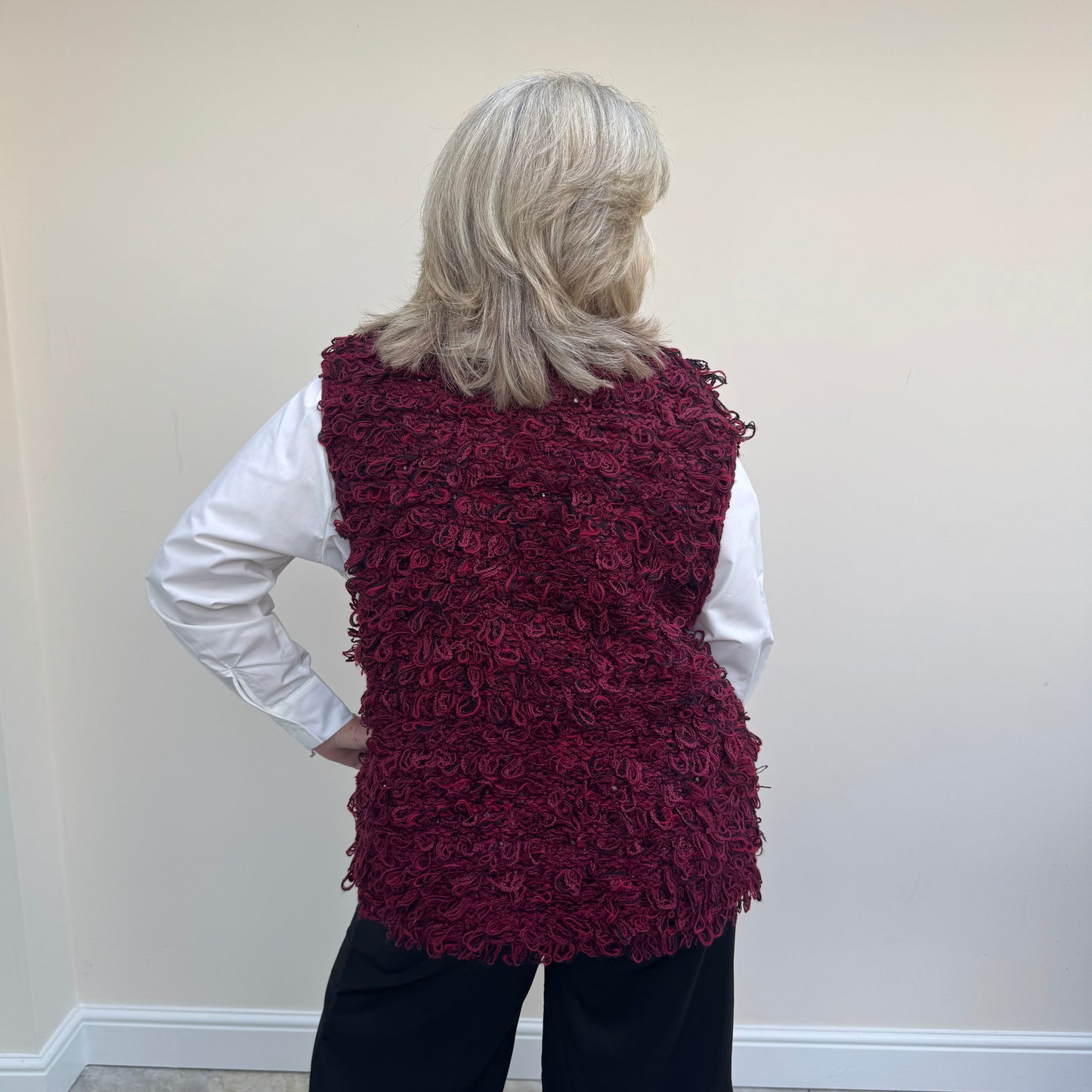 Malissa J WF2467 Loopy Knit 3 Tone Gilet