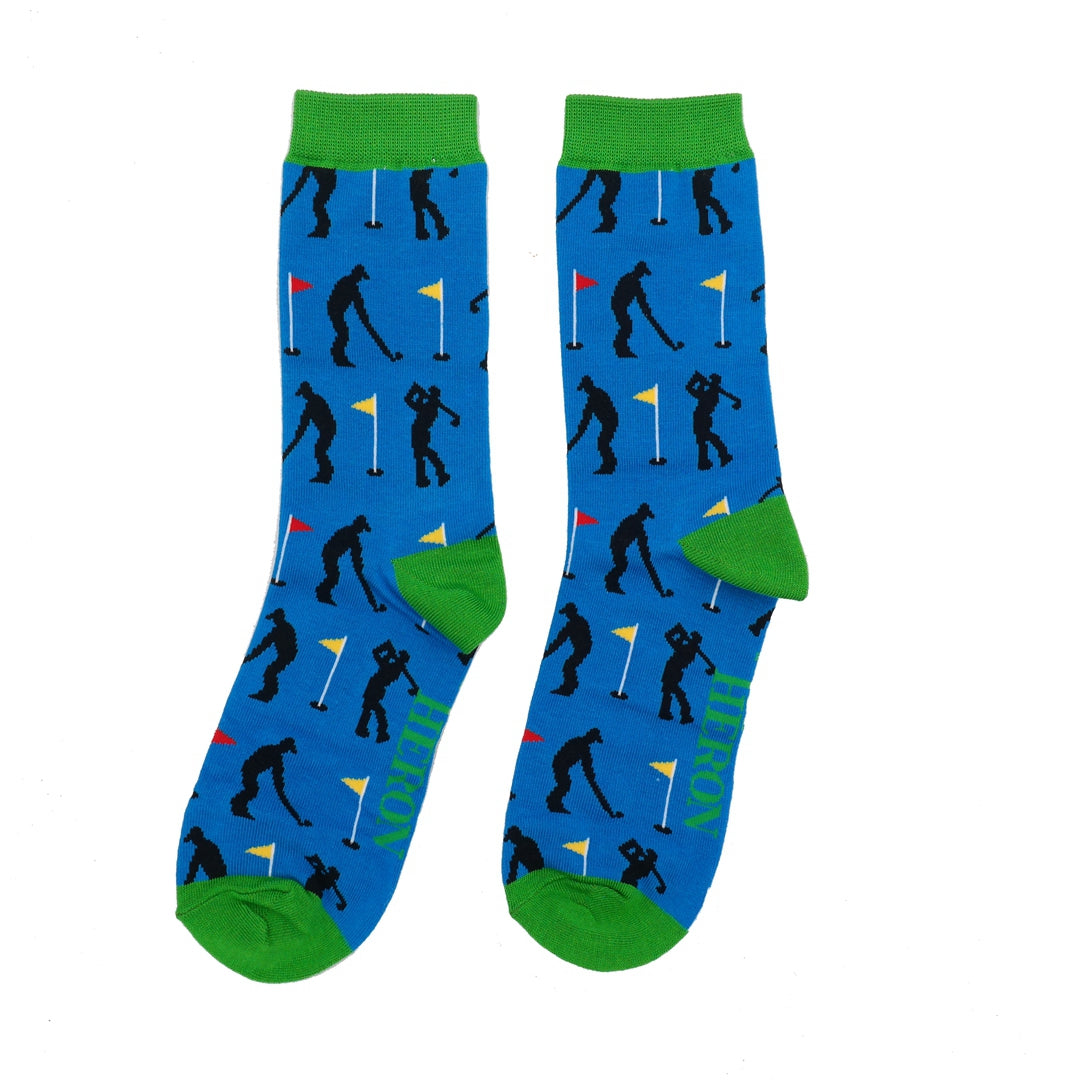 BH016 Mr Heron Golf socks boxed