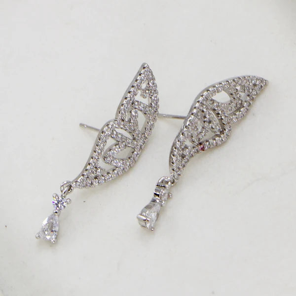 Tempest BW013E Butterfly Wing Diamante Drop Earrings