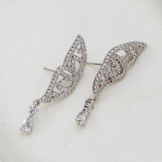Tempest BW013E Butterfly Wing Diamante Drop Earrings