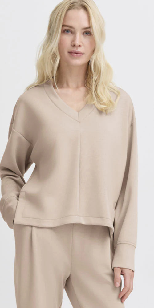 B.Young BY Pusti V Neck Cropped Top