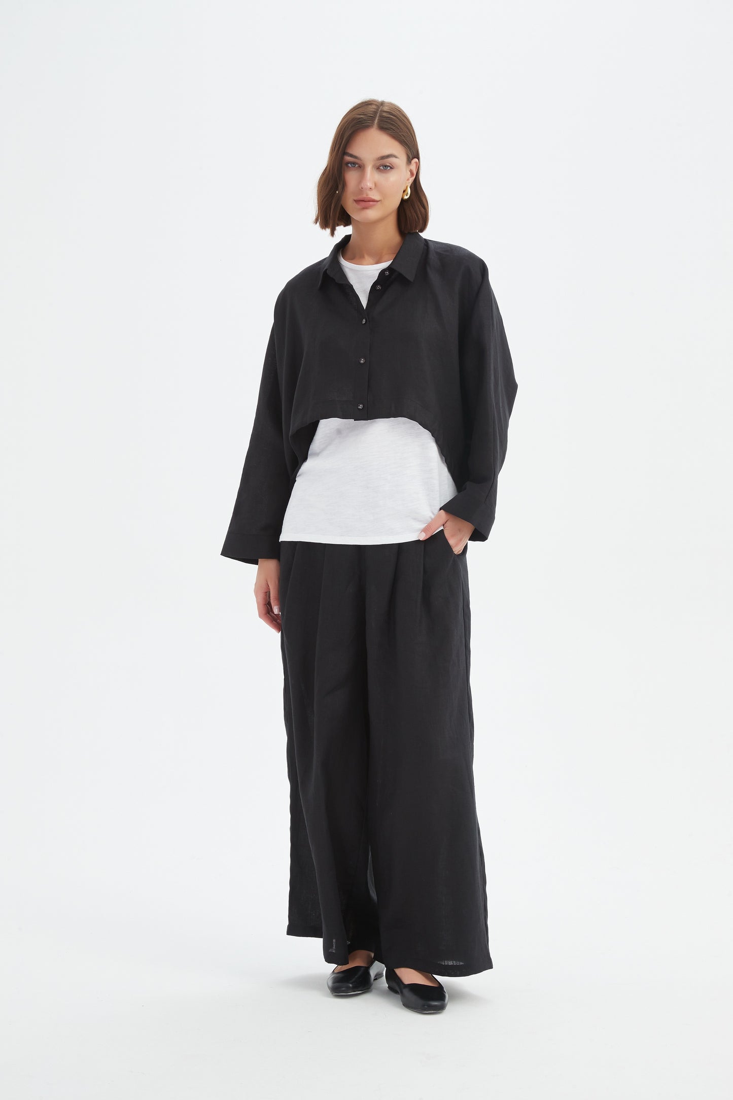 Tirelli 25A3720 Wide Crop Overshirt