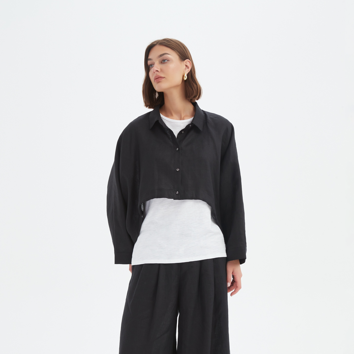 Tirelli 25A3720 Wide Crop Overshirt