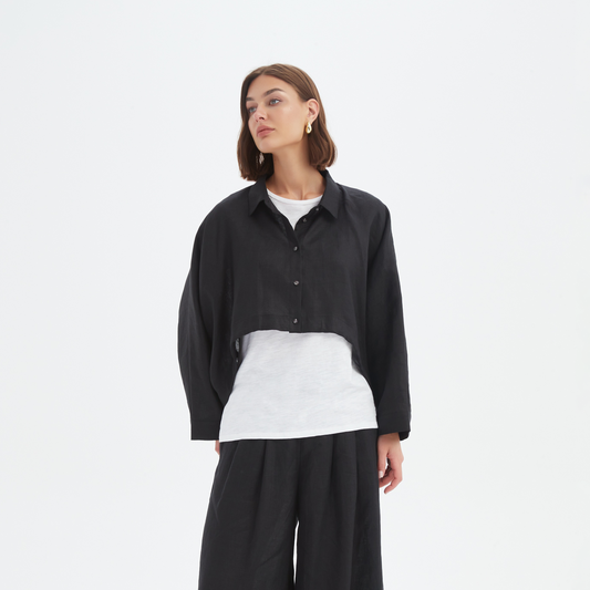 Tirelli 25A3720 Wide Crop Overshirt