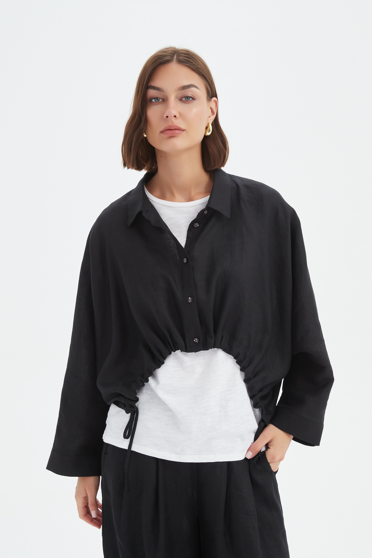 Tirelli 25A3720 Wide Crop Overshirt