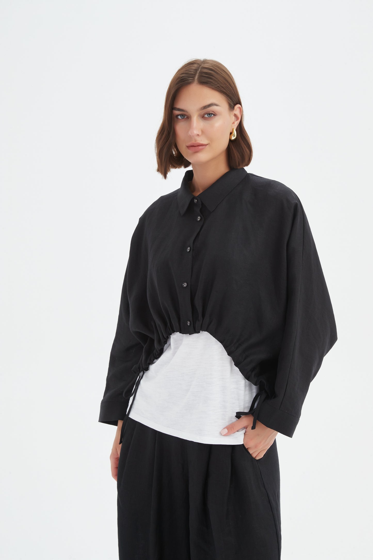 Tirelli 25A3720 Wide Crop Overshirt