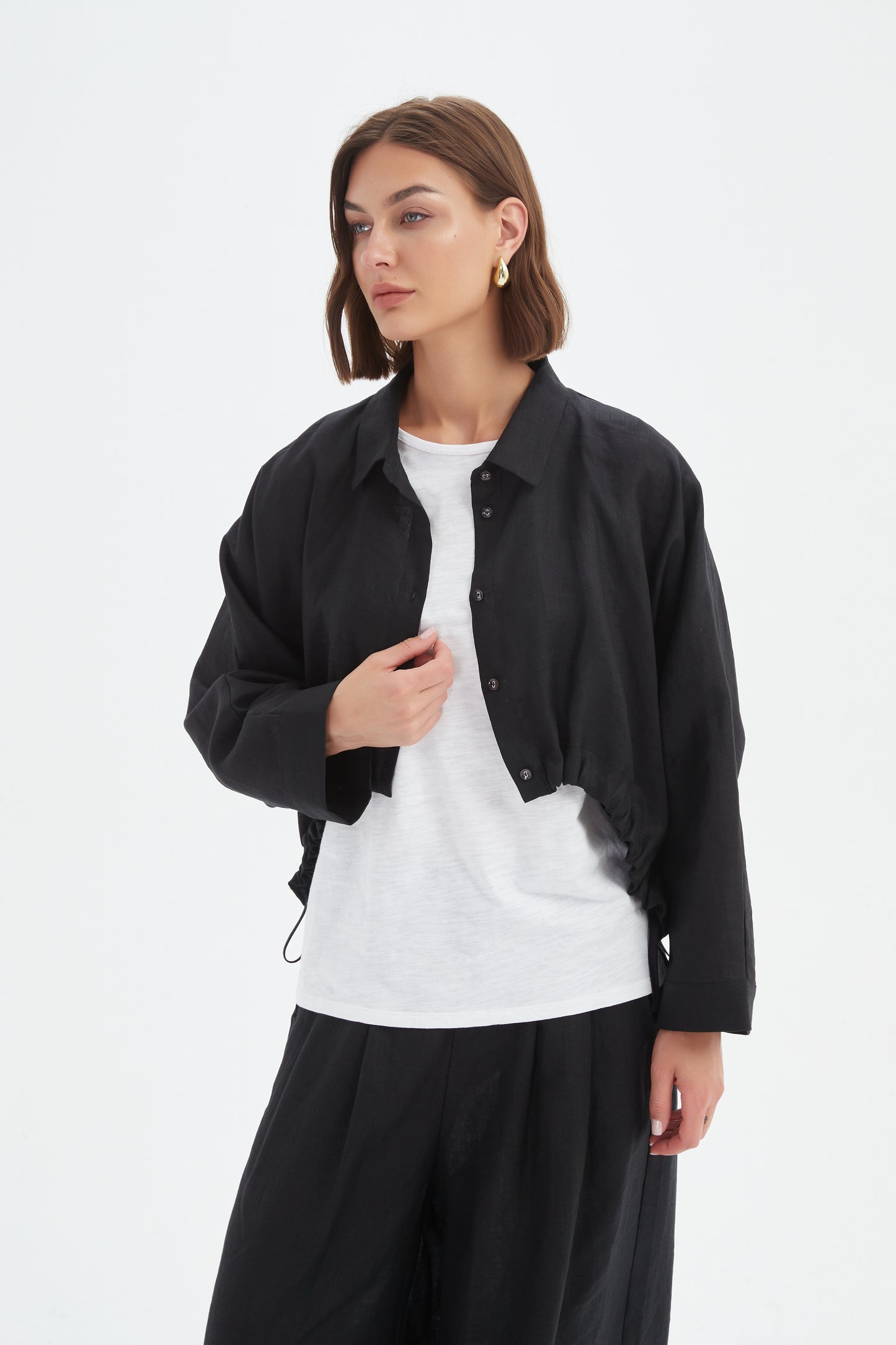 Tirelli 25A3720 Wide Crop Overshirt