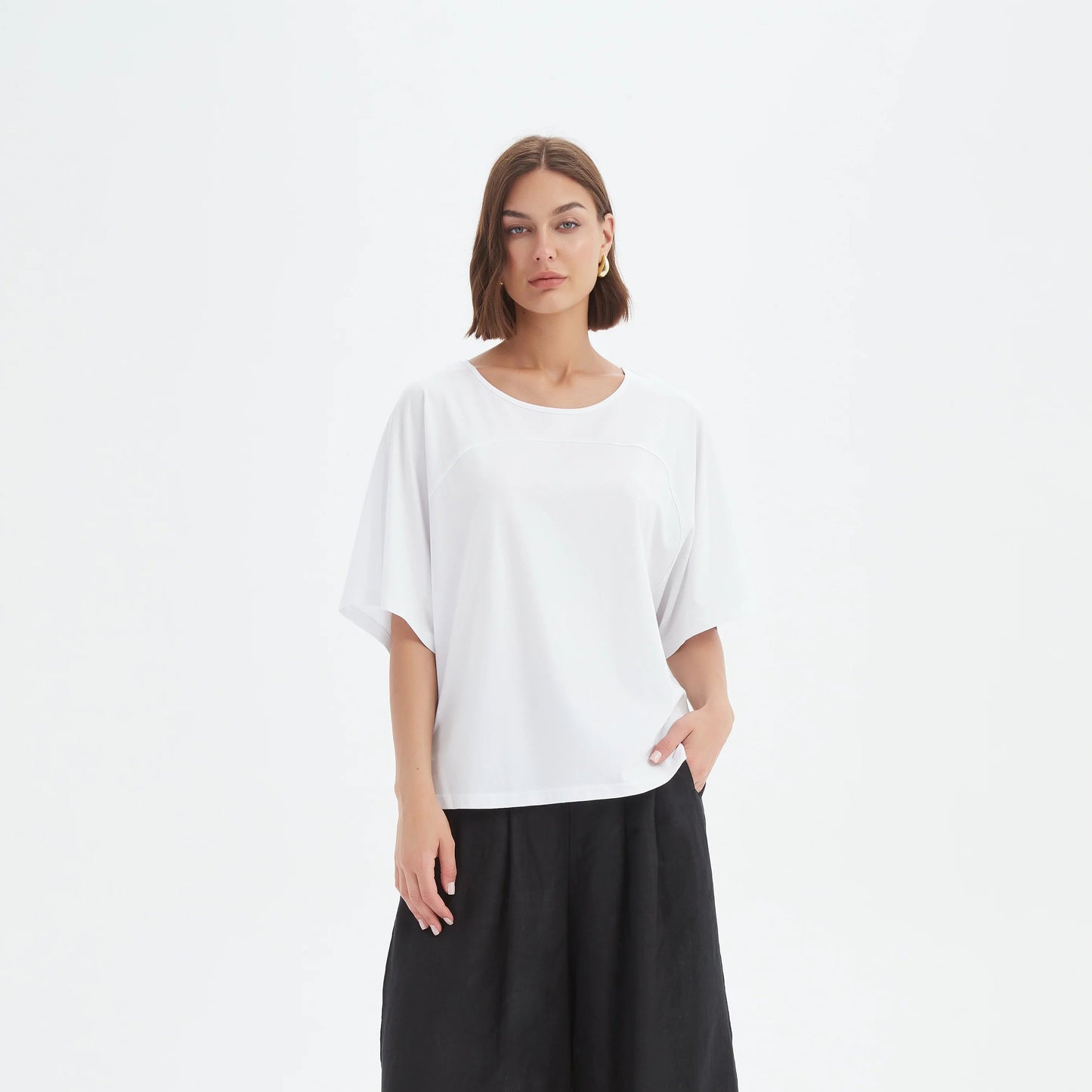 Tirelli 25T3703 Wide Sleeve Yoke Tee