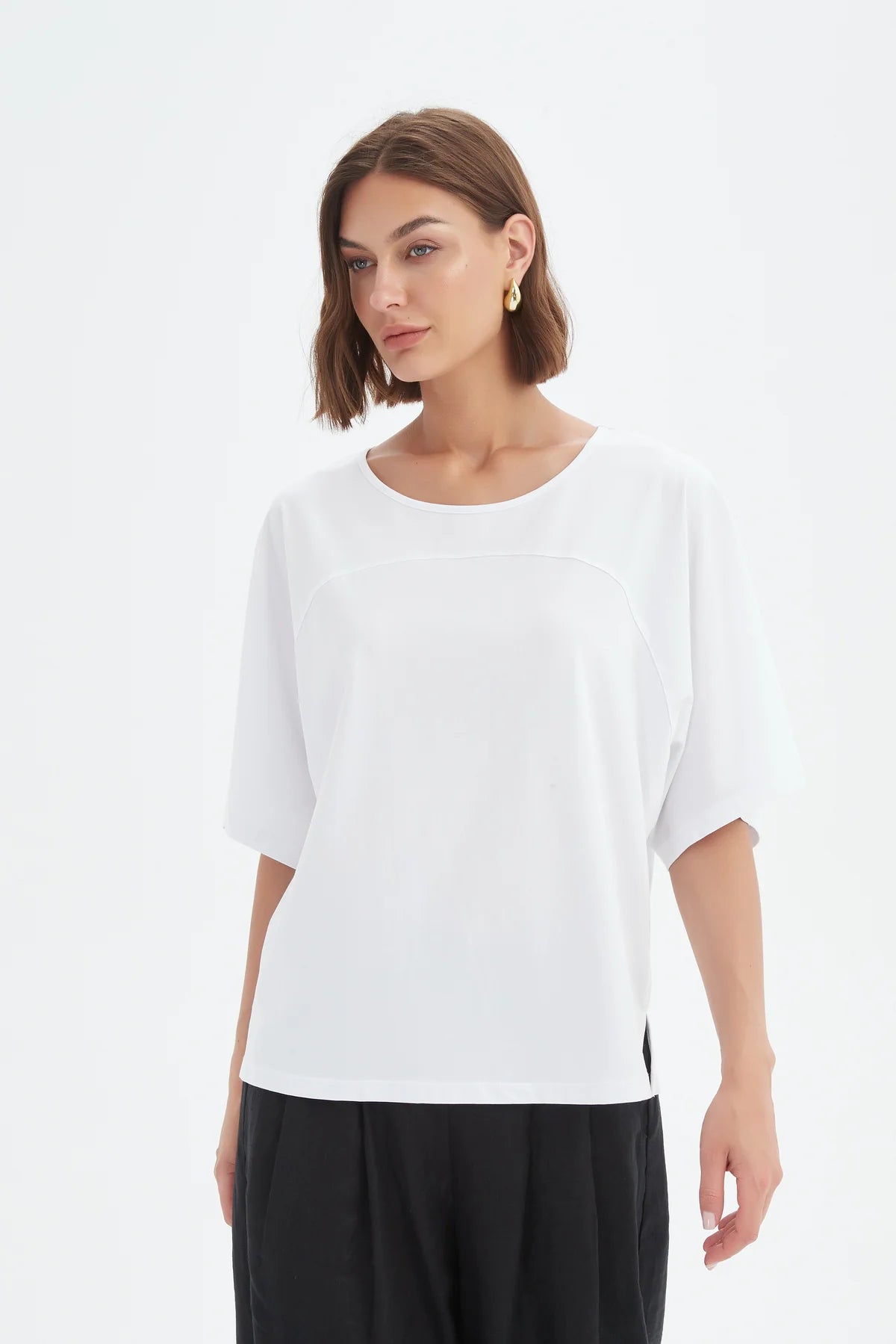 Tirelli 25T3703 Wide Sleeve Yoke Tee