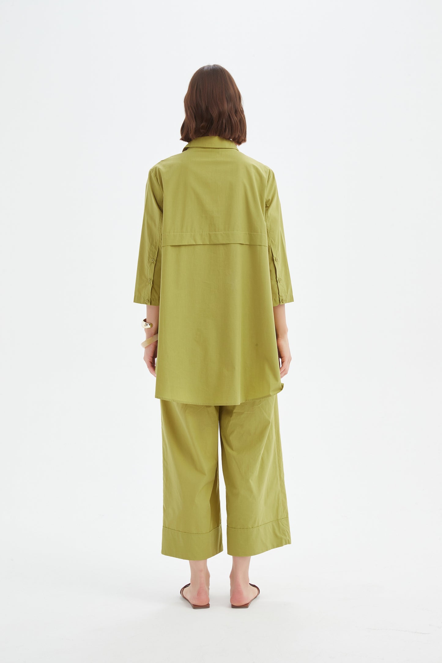 Tirelli 25S3738 Tiered Front Lyocell Shirt
