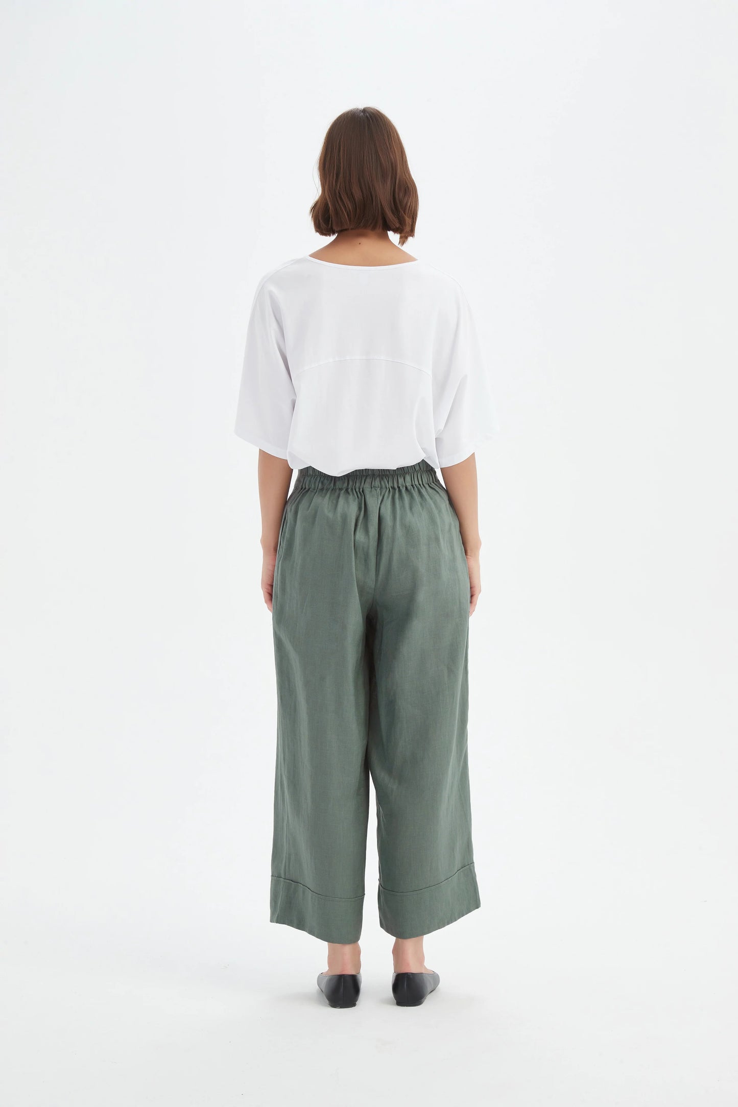 Tirelli 24P3526 Wide Leg Linen Pant