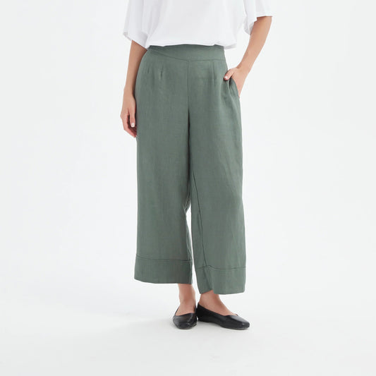 Tirelli 24P3526 Wide Leg Linen Pant