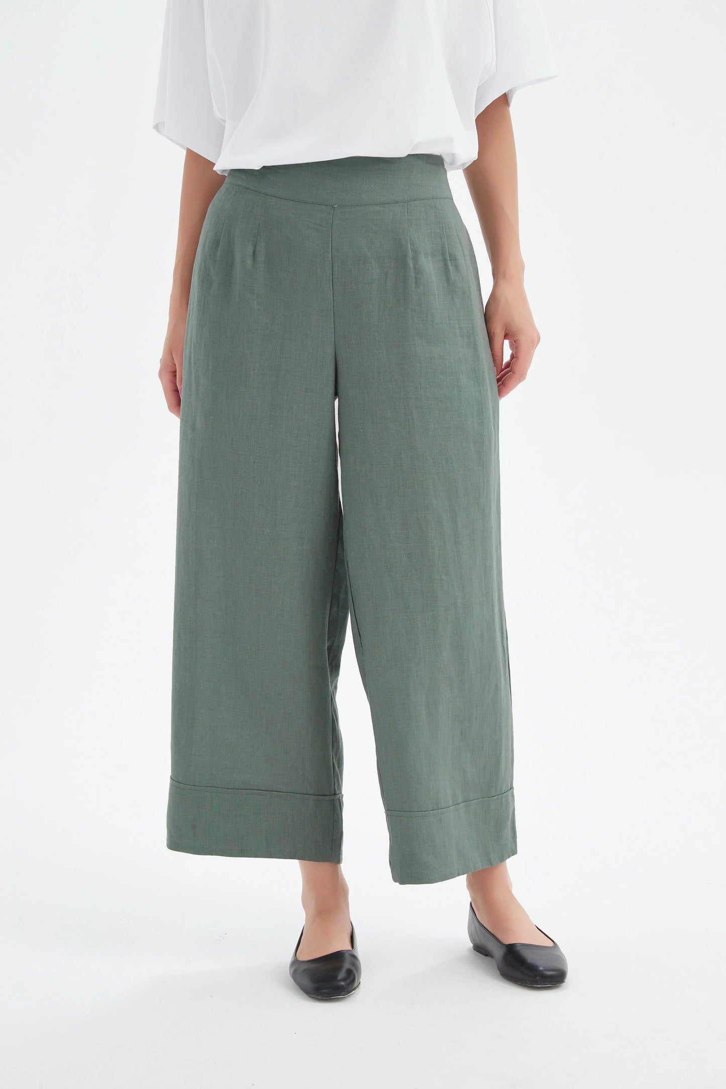 Tirelli 24P3526 Wide Leg Linen Pant