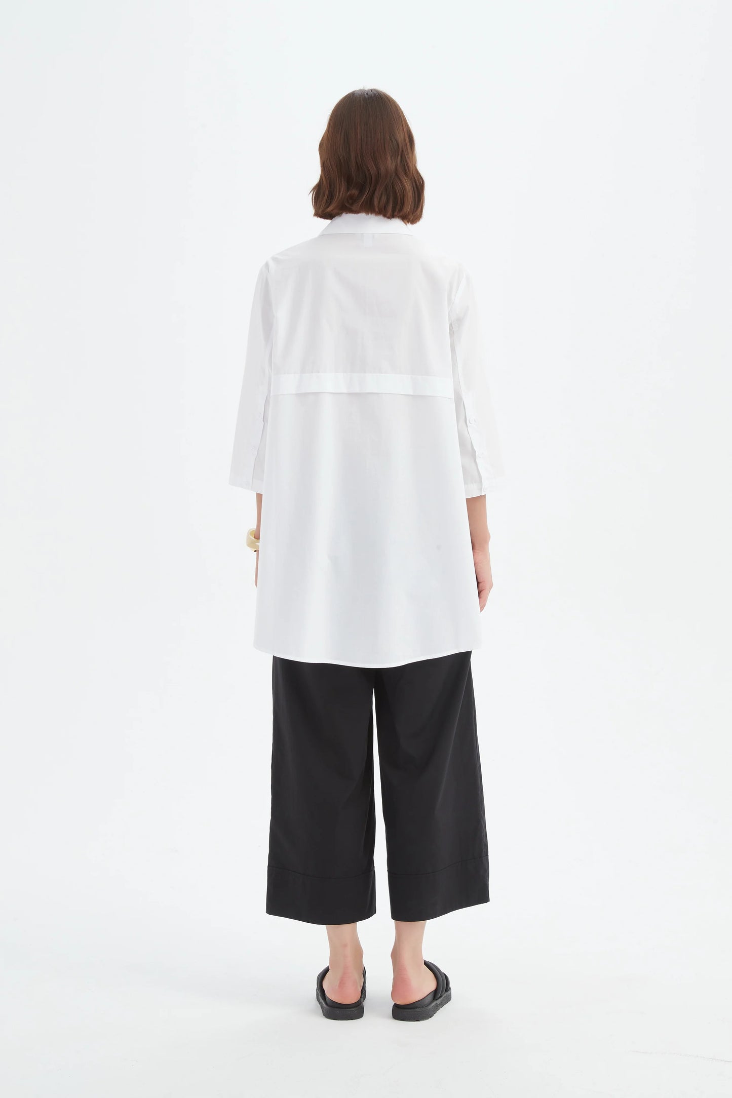 Tirelli 25S3738 Tiered Front Lyocell Shirt