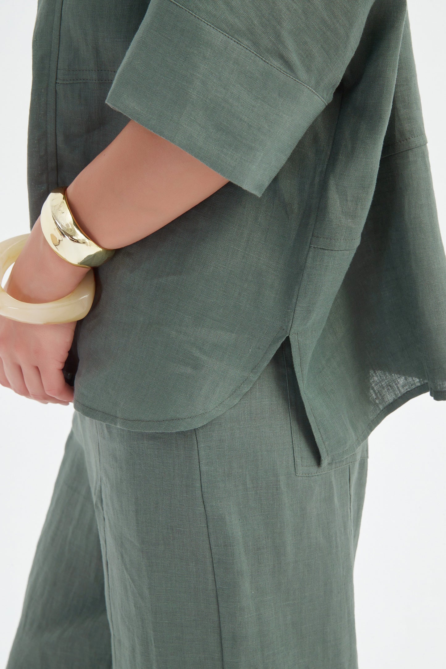 Tirelli 25A3714 Seam Detail Boxy Shirt