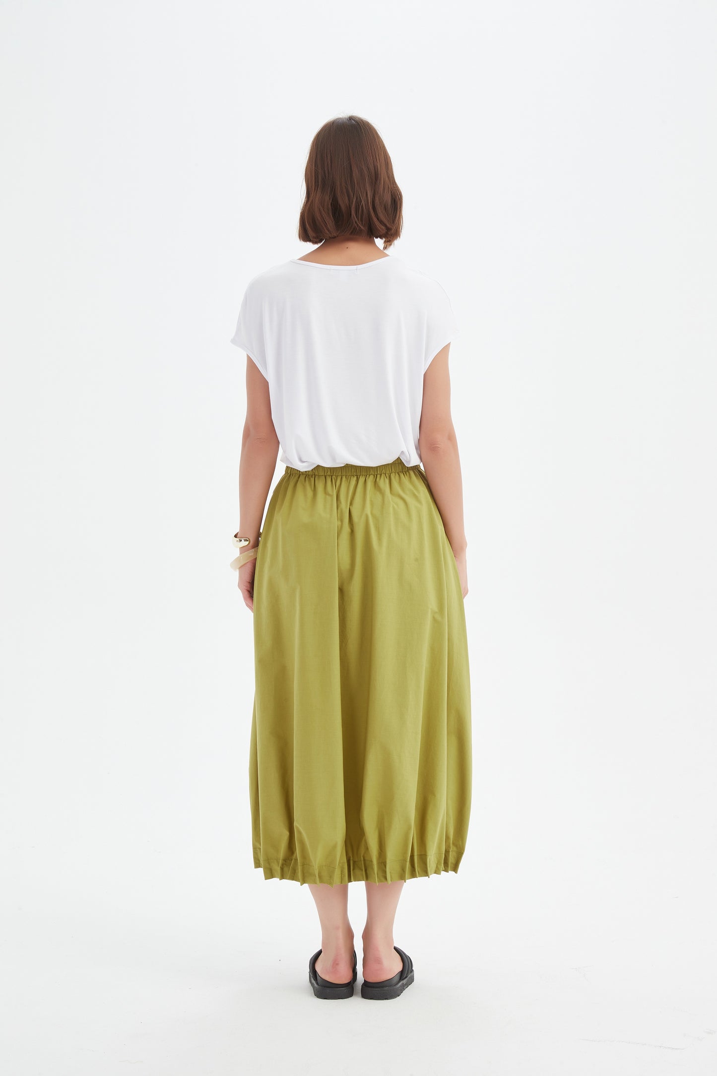 Tirelli 25P3735 Pin Tuck Hem Skirt