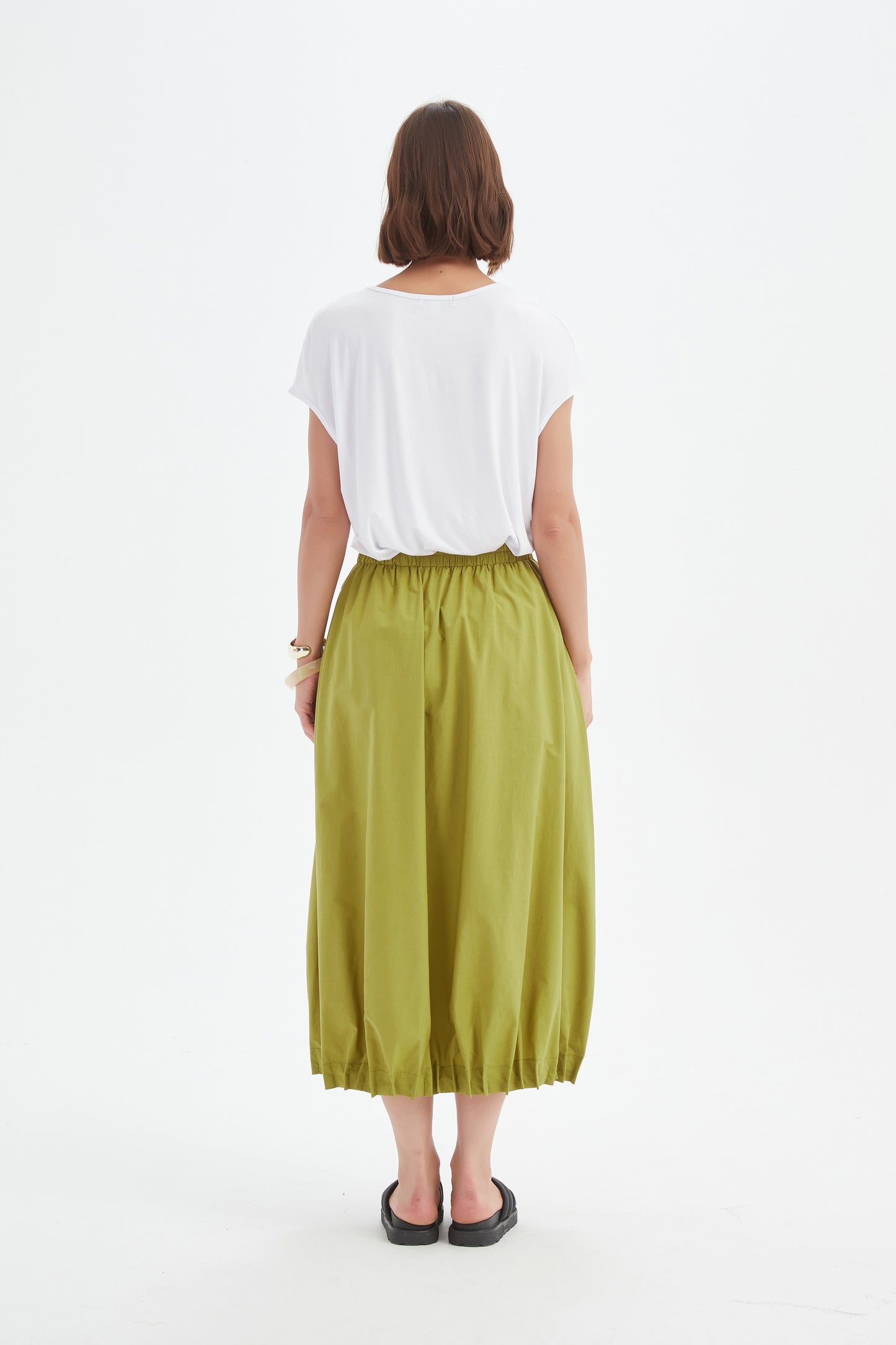 Tirelli 25P3735 Pin Tuck Hem Skirt