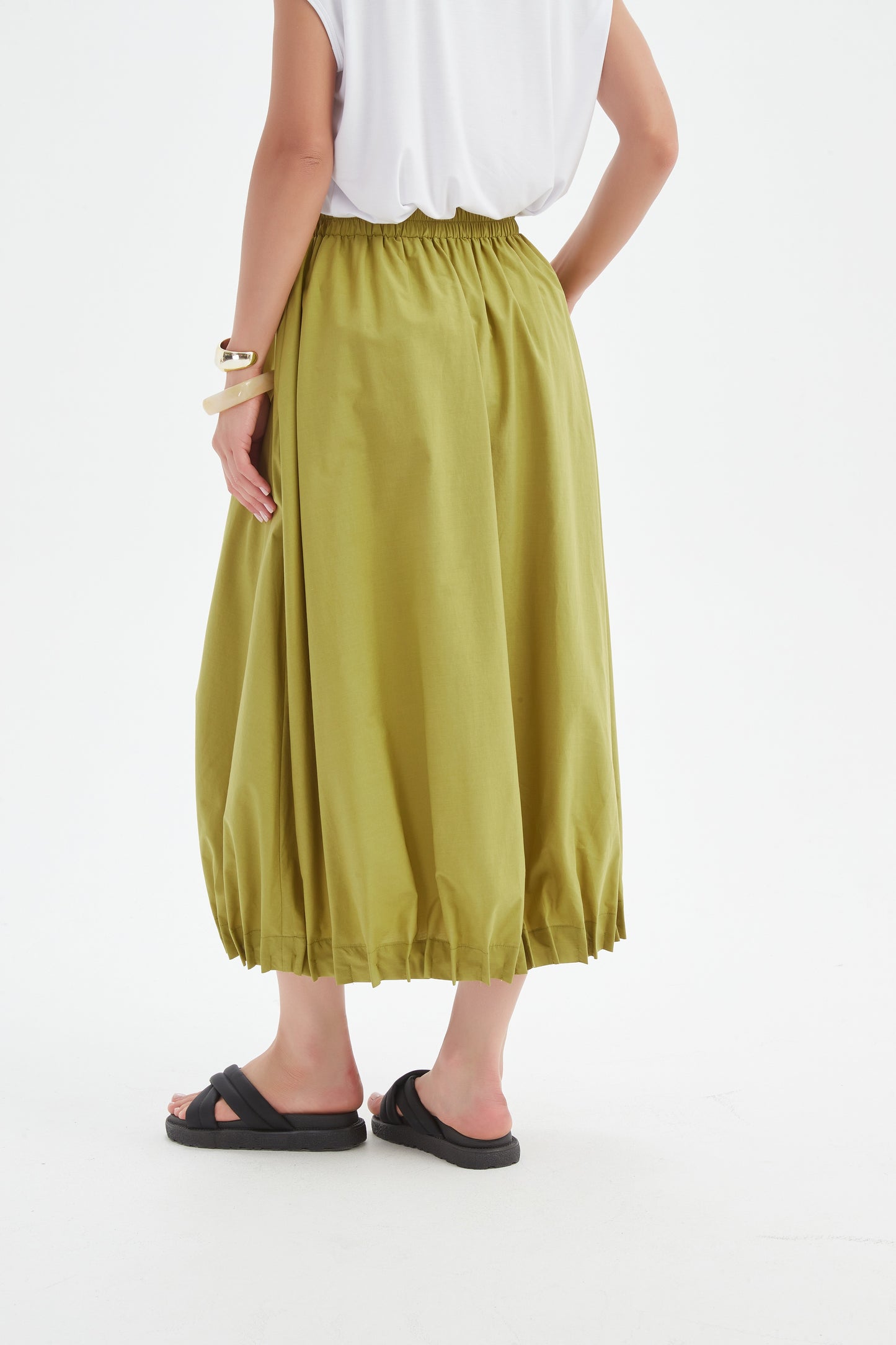 Tirelli 25P3735 Pin Tuck Hem Skirt
