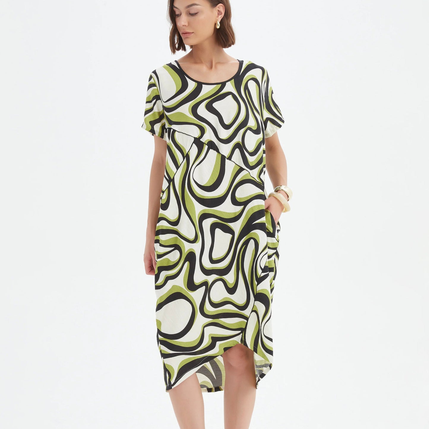 Tirelli 25D3723 Panel Print Dress