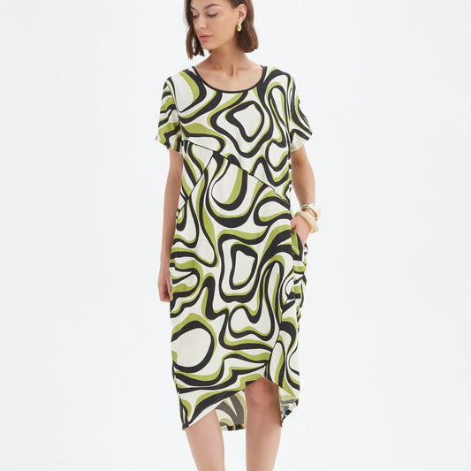 Tirelli 25D3723 Panel Print Dress
