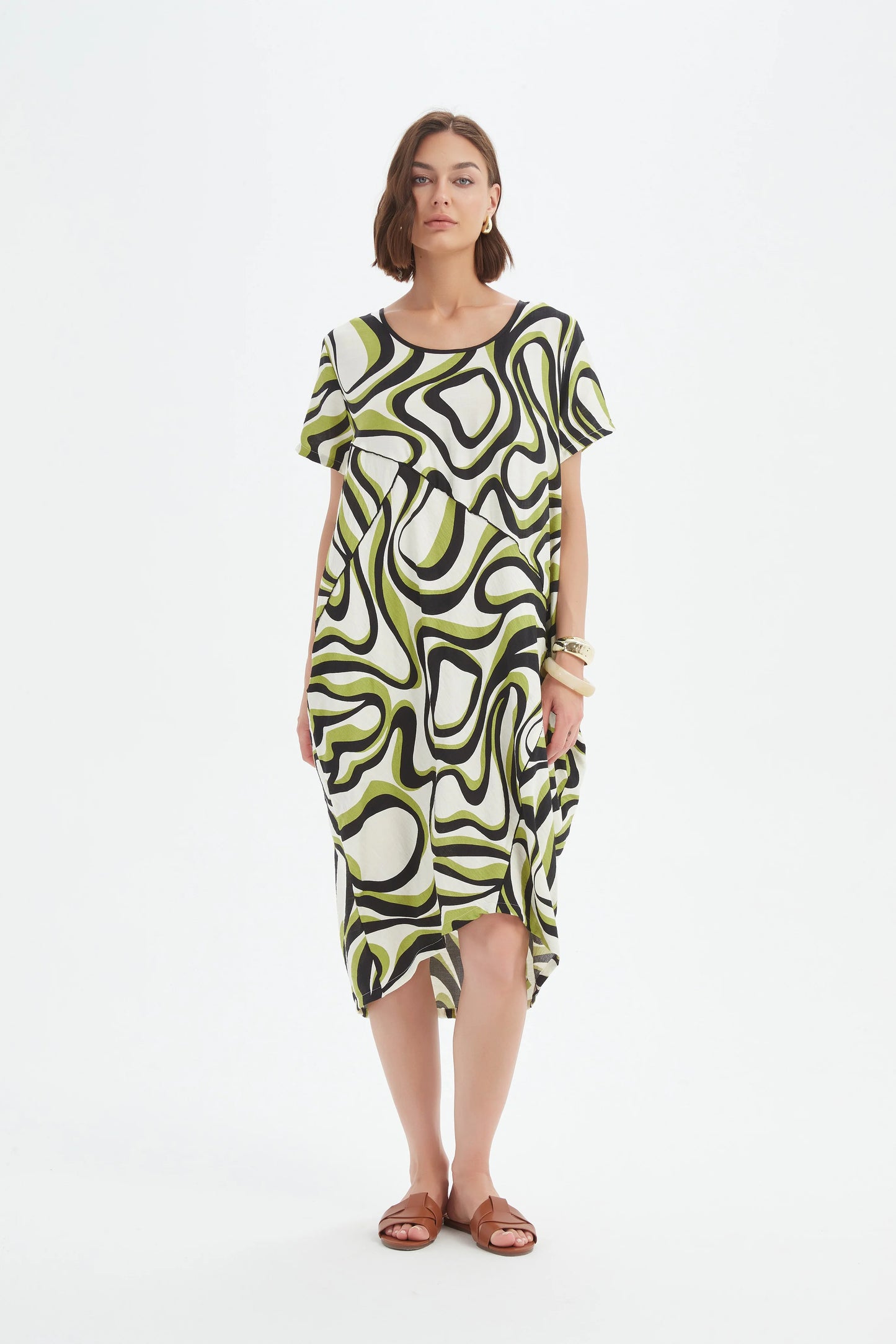 Tirelli 25D3723 Panel Print Dress