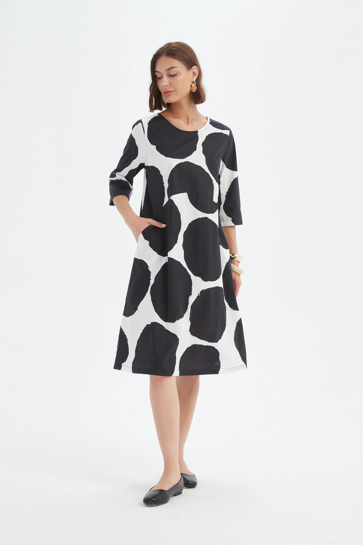 Tirelli 24D3522 Curve Seam Poplin Dress
