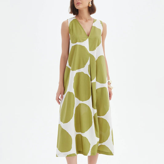 Tirelli 25D3741 Inverted Pleat Poplin Dress