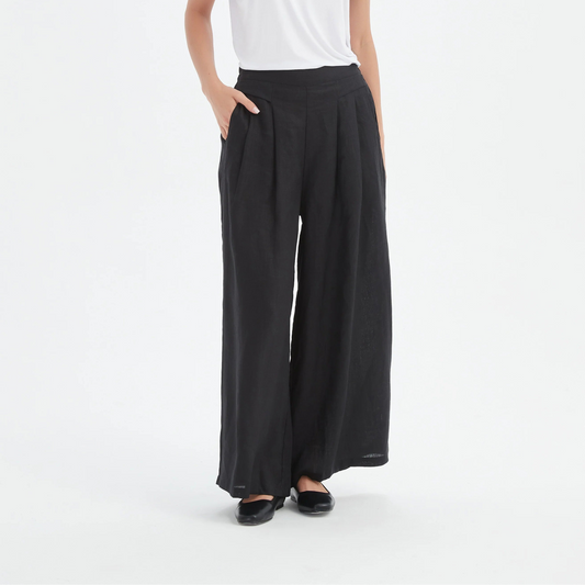 Tirelli 24P3527 Pleat Front Palazzo Pant