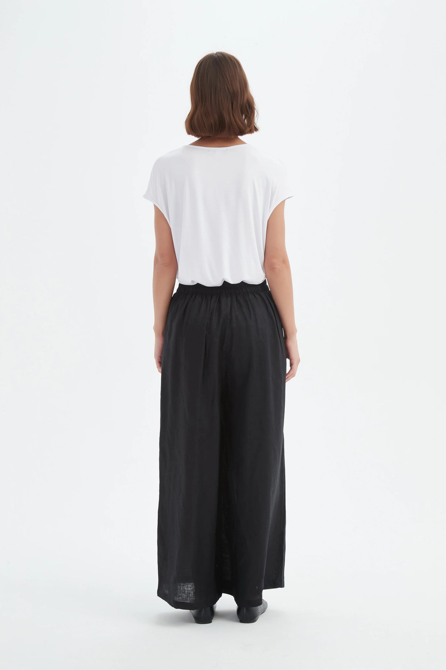 Tirelli 24P3527 Pleat Front Palazzo Pant