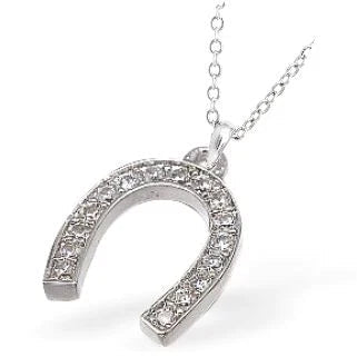 Byzantium Glitter Horse Shoe Necklace C113